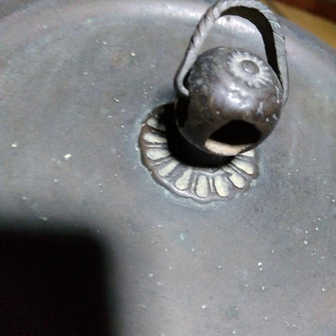 唐金　茶釜　囲炉裏湯沸かし