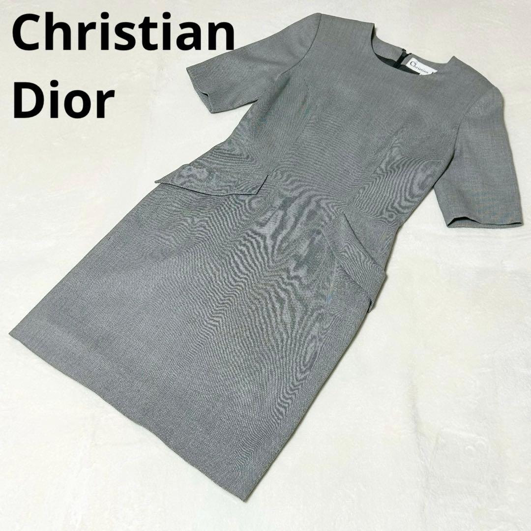 ★美品★ディオール　ワンピース　11 半袖 ヴィンテージ　ポケット