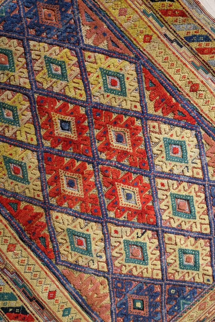 126×93cm　アフガニスタン の マシュワニ手織り キリム トライバルラグ