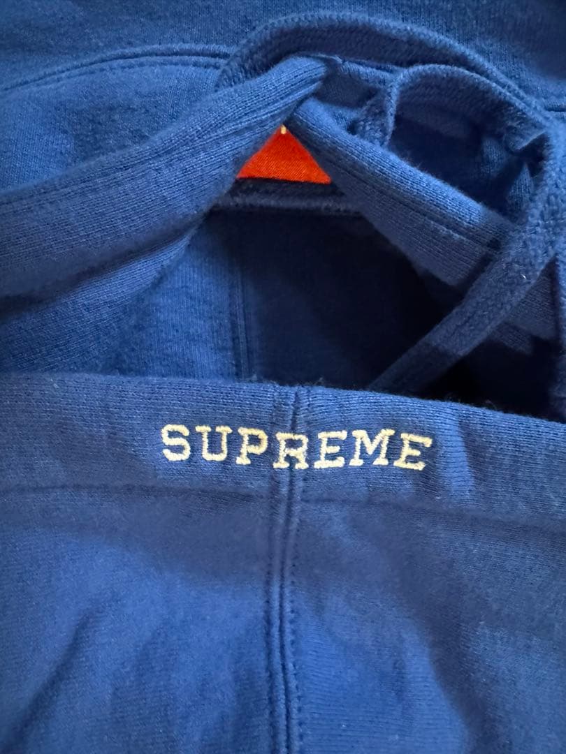 supreme シュプリーム未使用品 ツノSロゴパーカー 希少XL ブルー