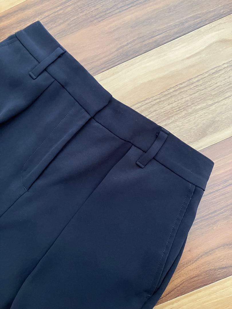 美品 PLST プラステ カラーレスジャケットパンツスーツ ネイビー S 卒業式