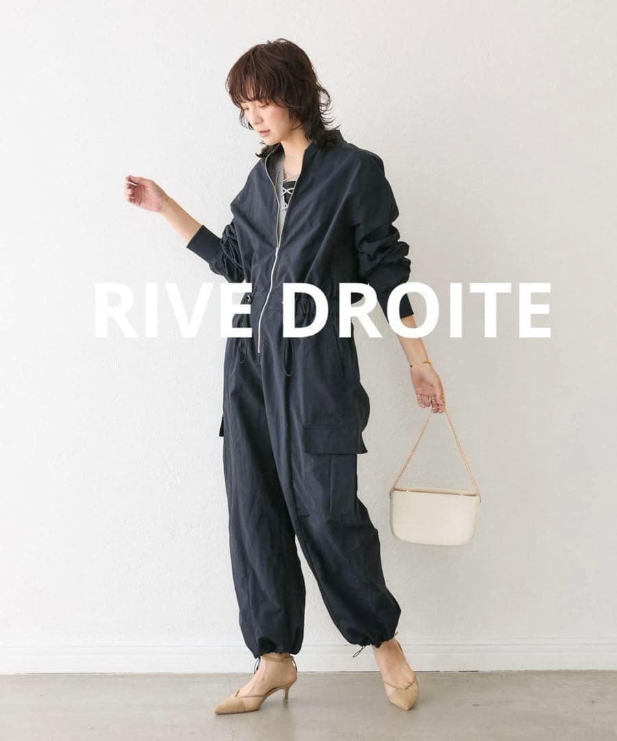 未使用近　リヴドロワ　【一枚で決まる】zipジャンプスーツ.