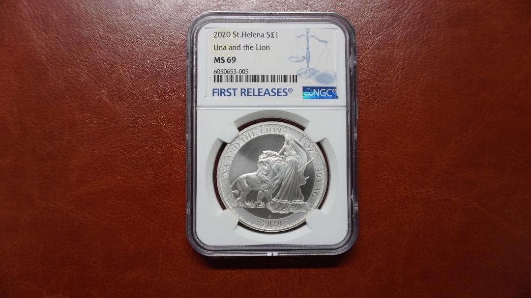 【超レア！】2020年 セントヘレナ ウナとライオン 1ポンド 銀貨 MS69