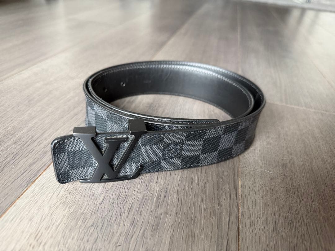 Louis Vuitton ダミエ ブラック ベルト サンチュール・LV