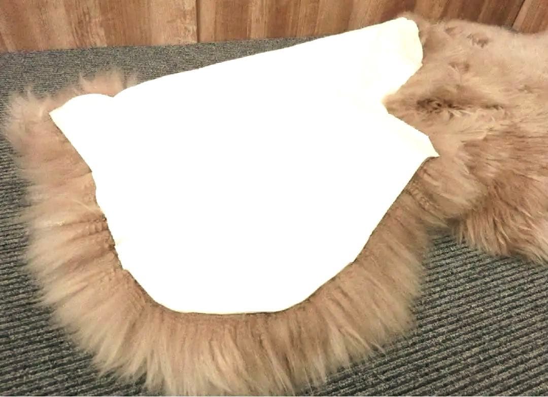 未使用　丸八真綿　ムートンラグ　ブラウン　120cm　1.5匹　新品　ファー