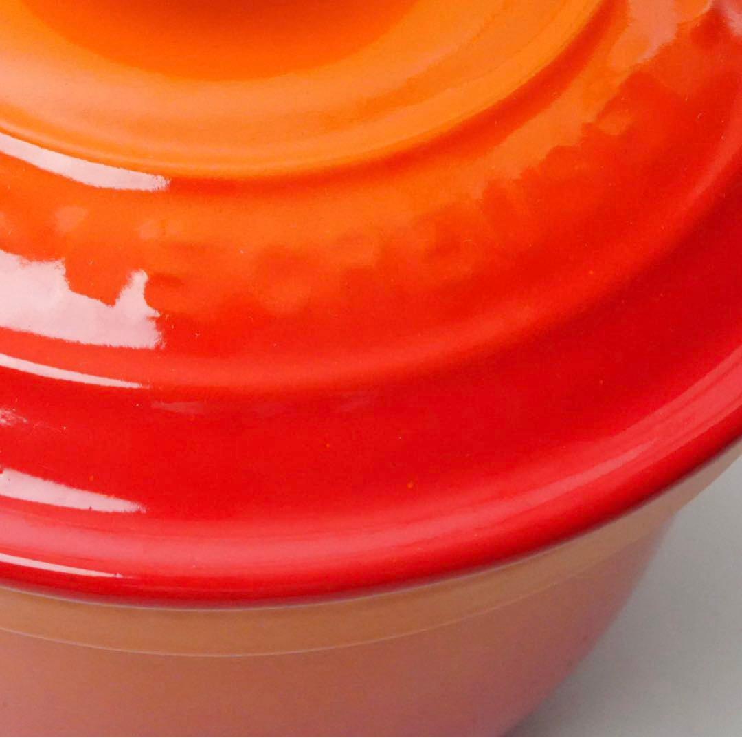 【美品】LE CREUSET　ココット エブリィ オレンジ 18cm