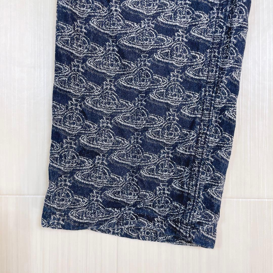 美品✨ Vivienne Westwood インディゴ デニムパンツ オーブ柄