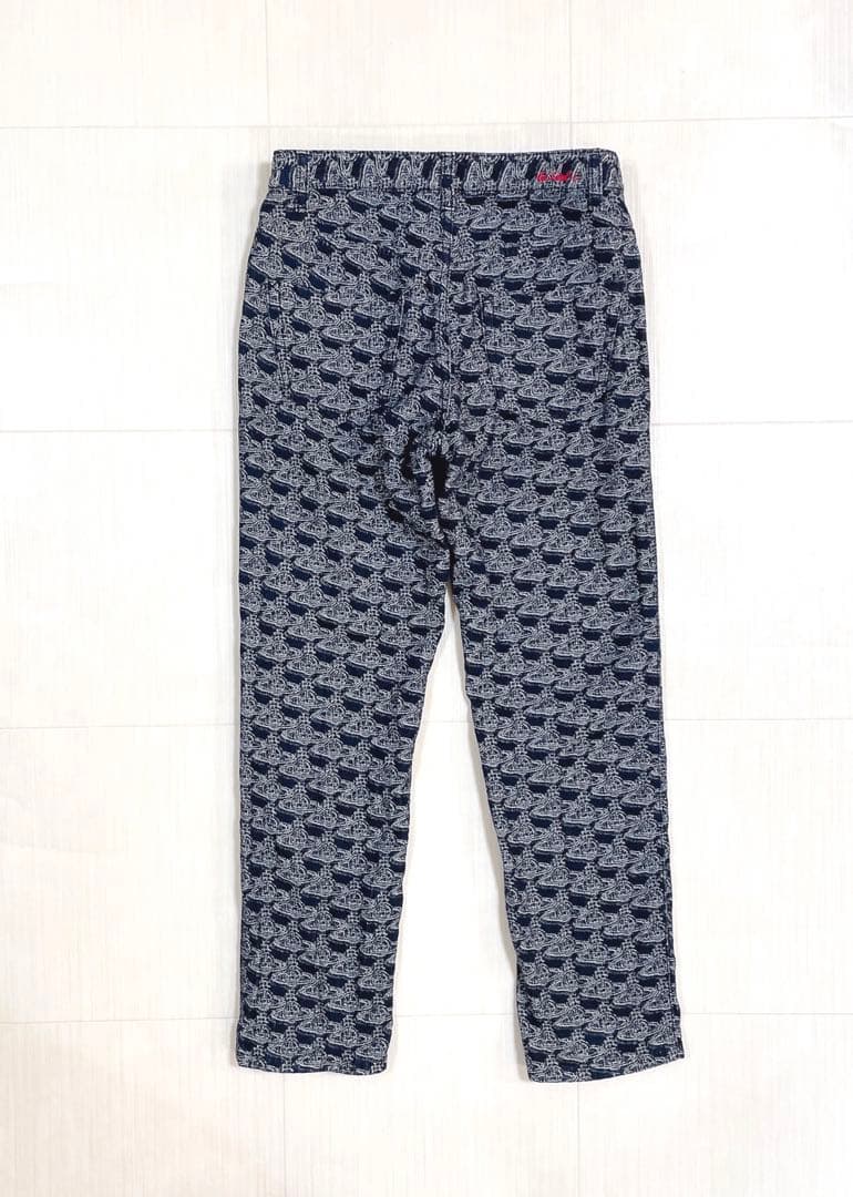 美品✨ Vivienne Westwood インディゴ デニムパンツ オーブ柄