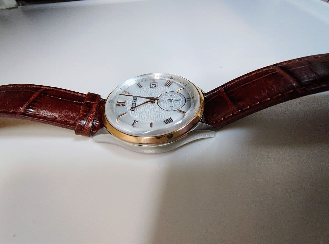 CITIZEN 腕時計レザー/SLV/B690-S117526　エコドライブ