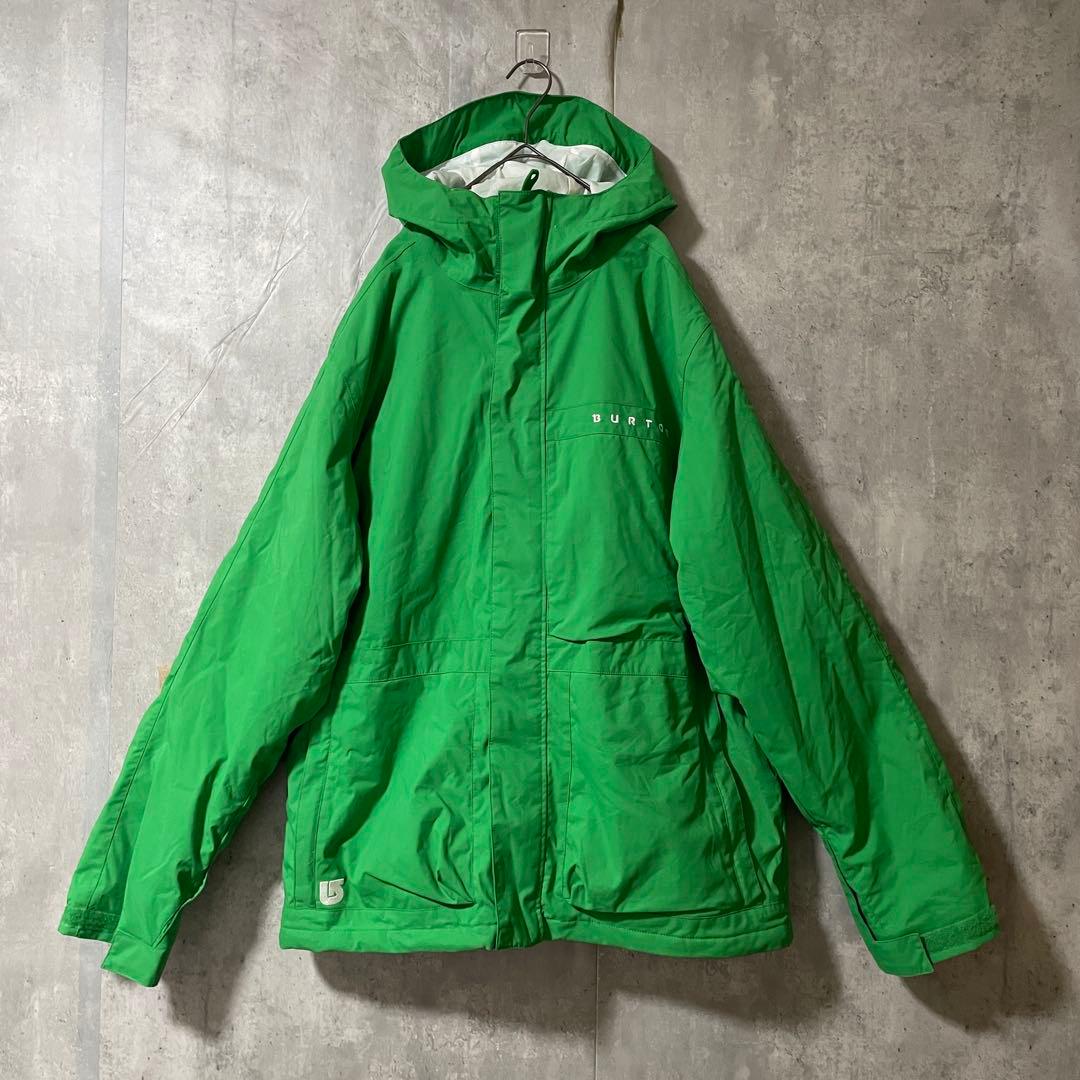 Burtonバートンスキーウェアスノーボードジャケットパーカーフード付緑グリーン