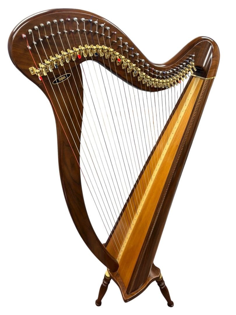 ◆美品 青山ハープ The 130(WN) (ウォールナット材仕上げ) ハープ