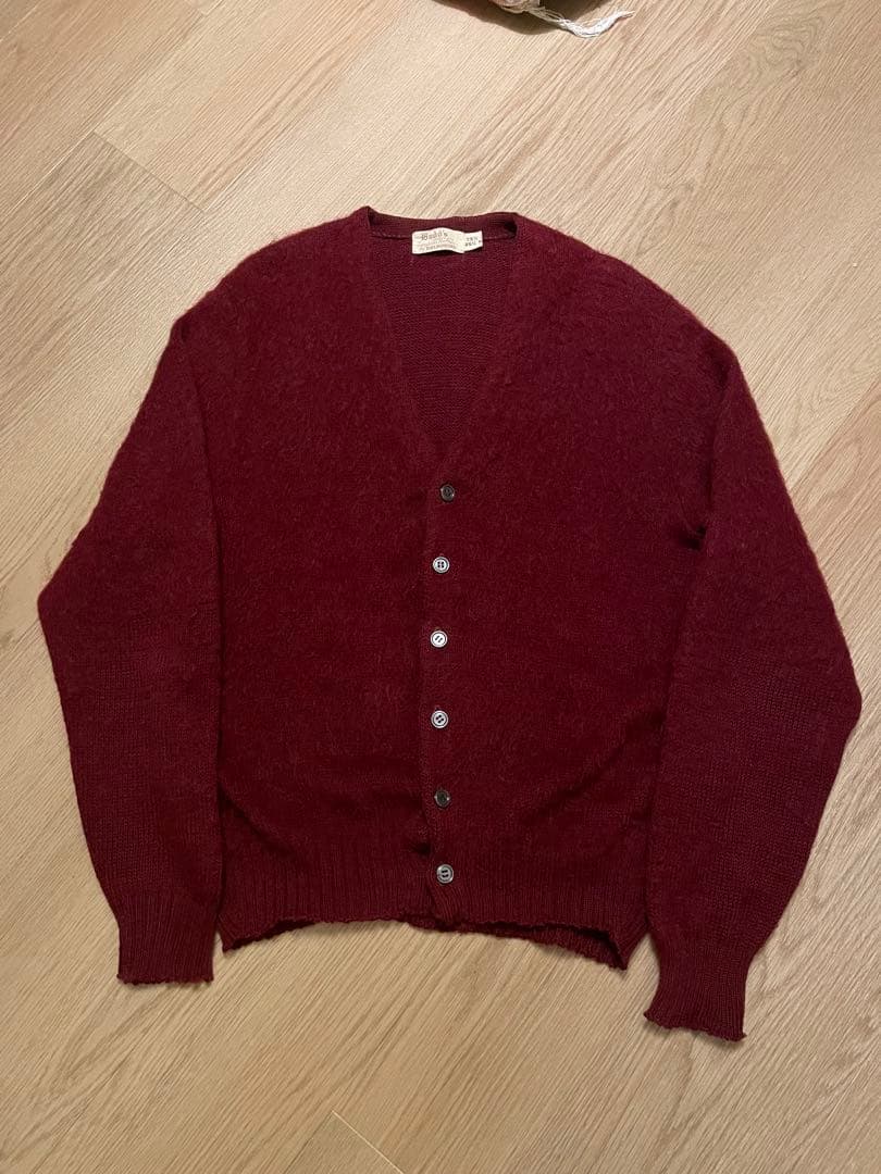 60's Rudd's モヘアカーディガン バーガンディ M