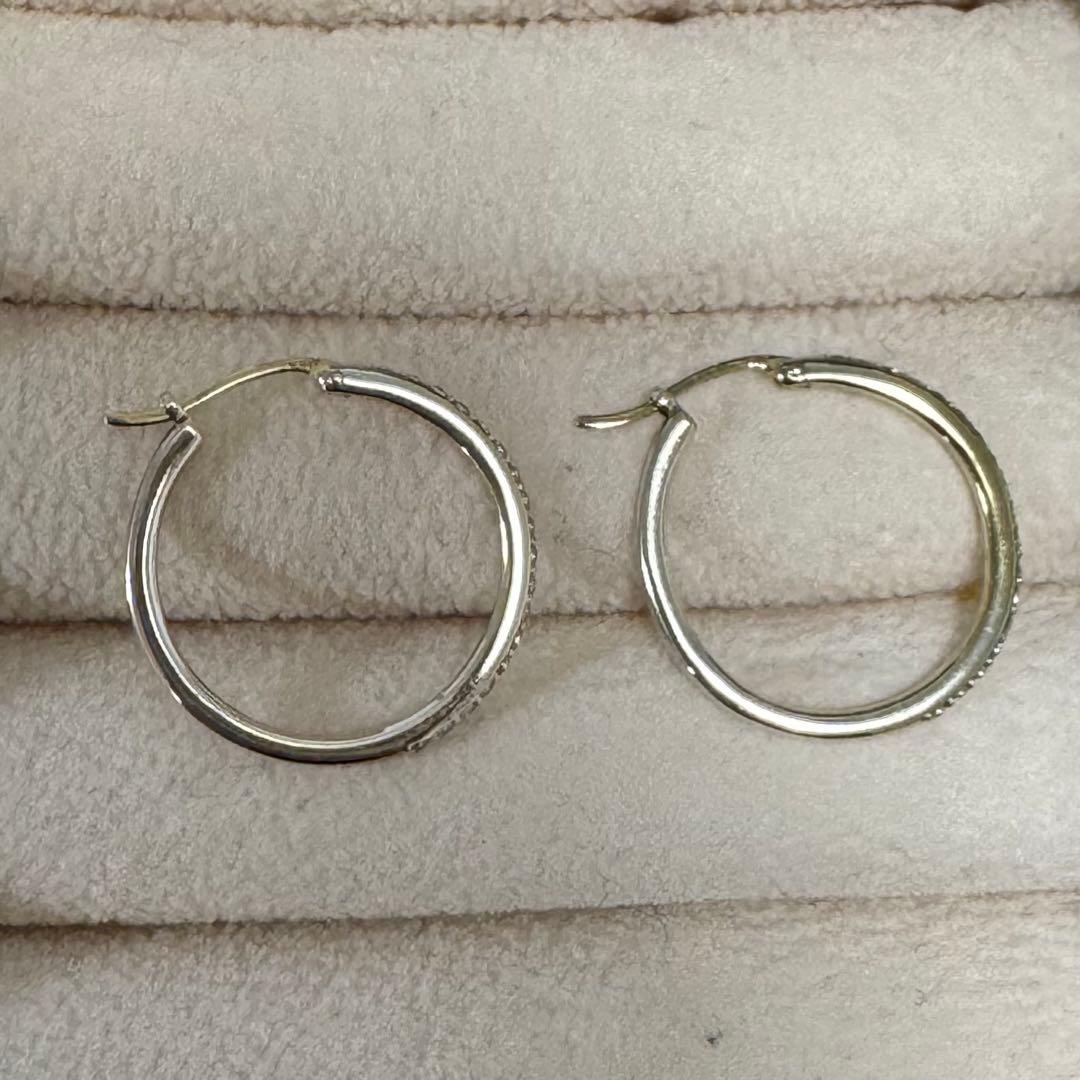 【本日までの値下げ】 4℃ シルバーピアス（フープピアス）
