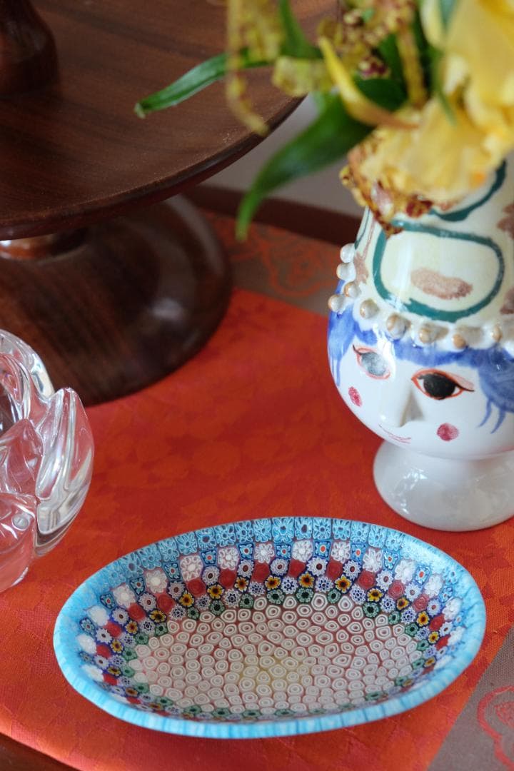 ベネチアンガラス ミルフィオリ プレート 皿 江波冨士子/黒木国昭/藤田喬平