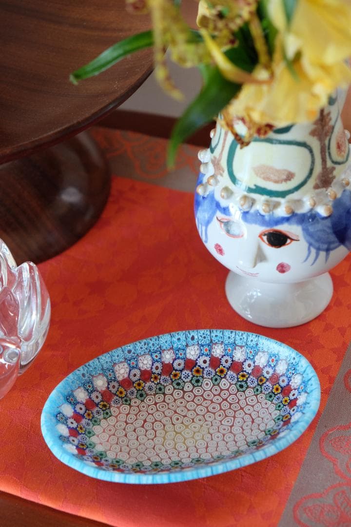 ベネチアンガラス ミルフィオリ プレート 皿 江波冨士子/黒木国昭/藤田喬平