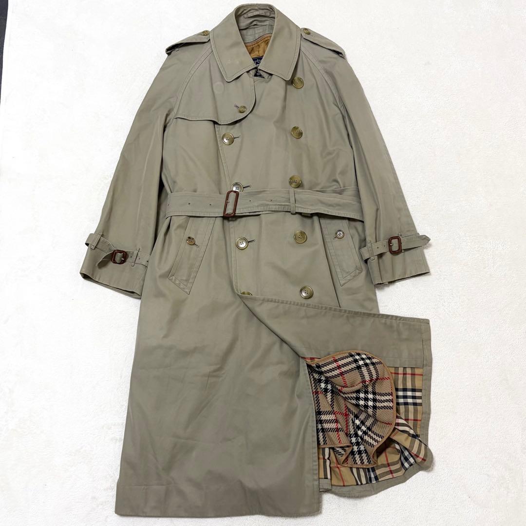 【美品】バーバリー トレンチコート ダブル ライナー ノバチェック ベルト