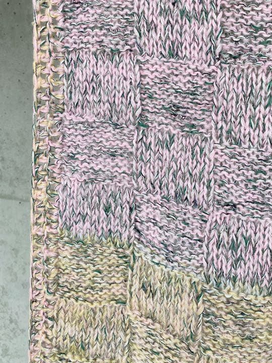 古着 ビンテージ 70s グラニー ブランケット 大判 キャンプ ラグ