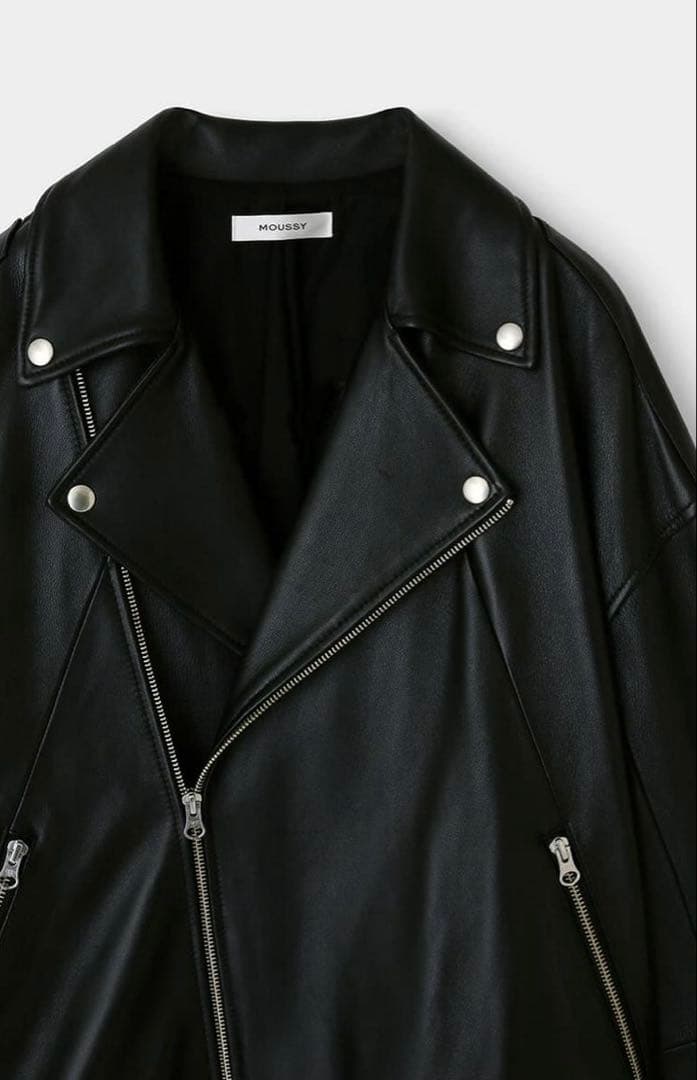 MOUSSY LEATHER OVER RIDERS ライダースジャケット