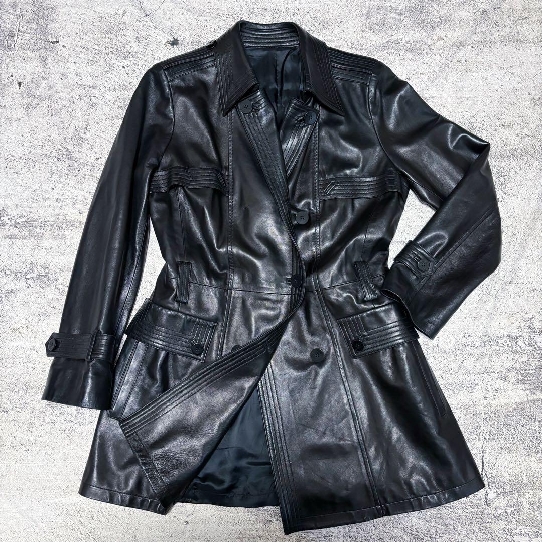 【激渋】 Euro Vintage lether coat ラムレザー　本革