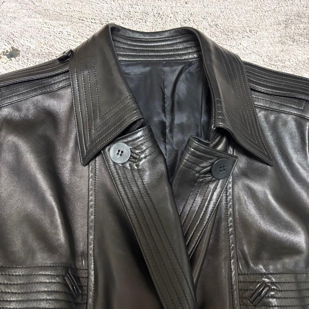 【激渋】 Euro Vintage lether coat ラムレザー　本革