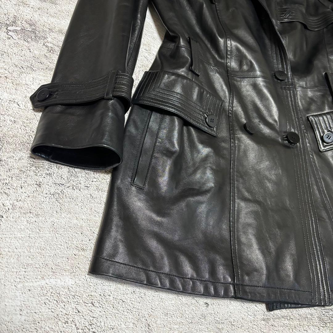 【激渋】 Euro Vintage lether coat ラムレザー　本革