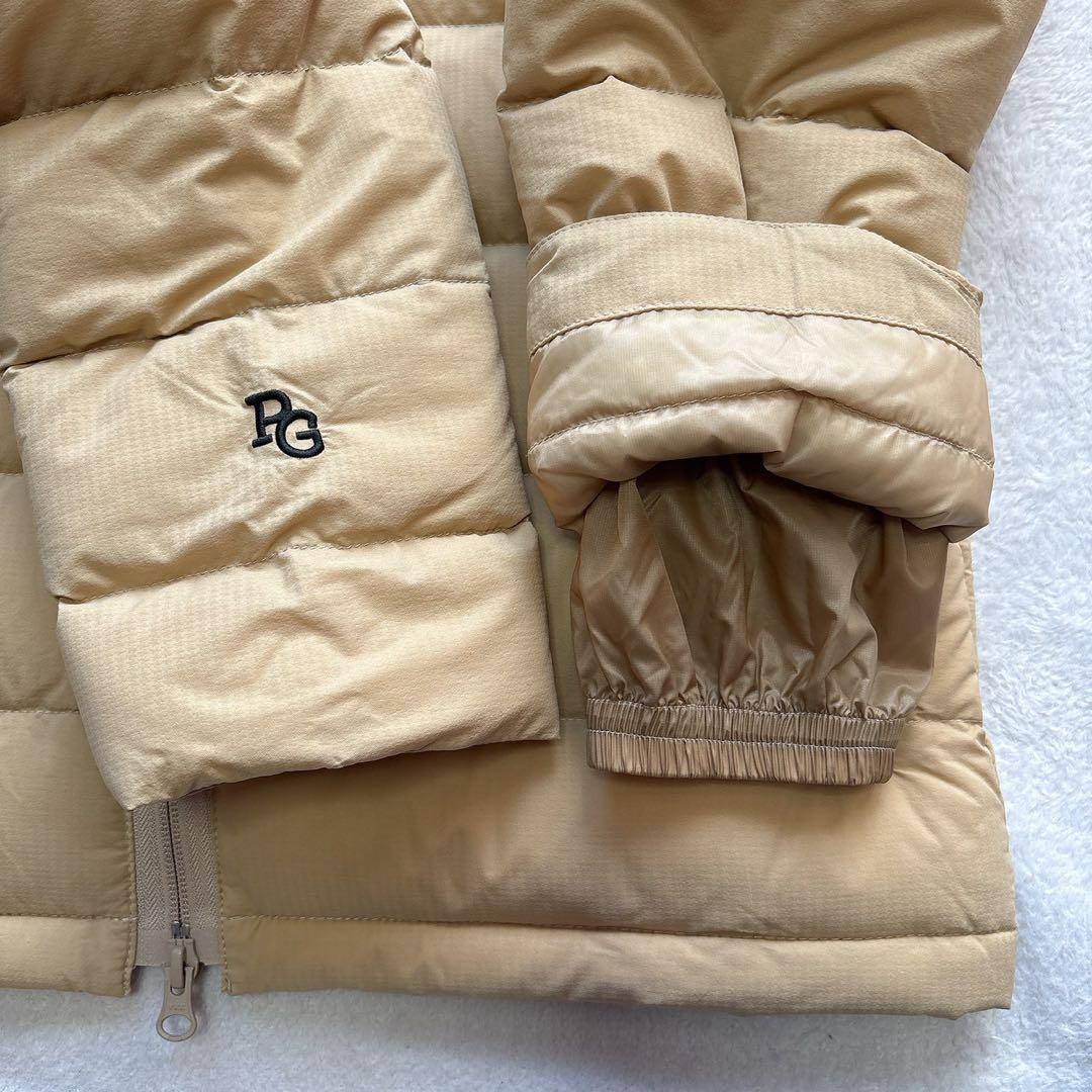 未使用級　現行品　パーリーゲイツ 　ダウン　ジャケット　ベスト　フード　ベージュ
