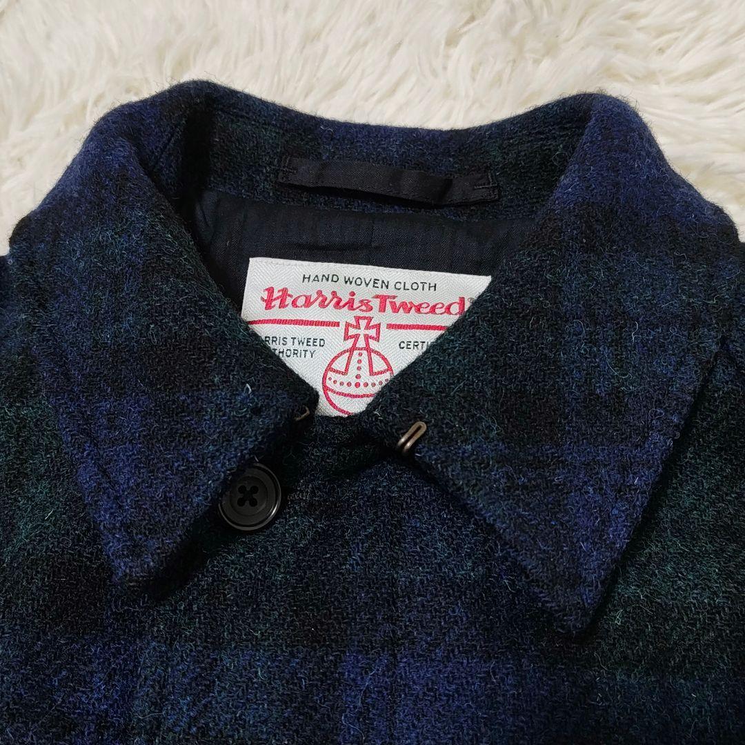 BEAMS+ Harris Tweed ステンカラーコート M チェック