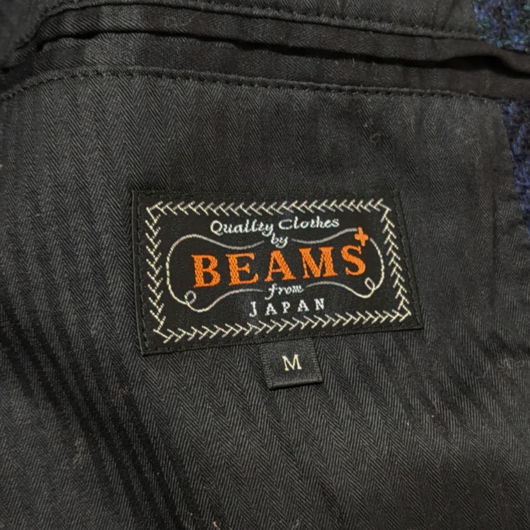 BEAMS+ Harris Tweed ステンカラーコート M チェック
