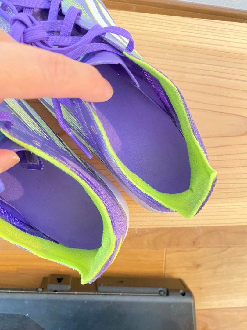 【中古】adidas PESO スパイク パープル/イエロー