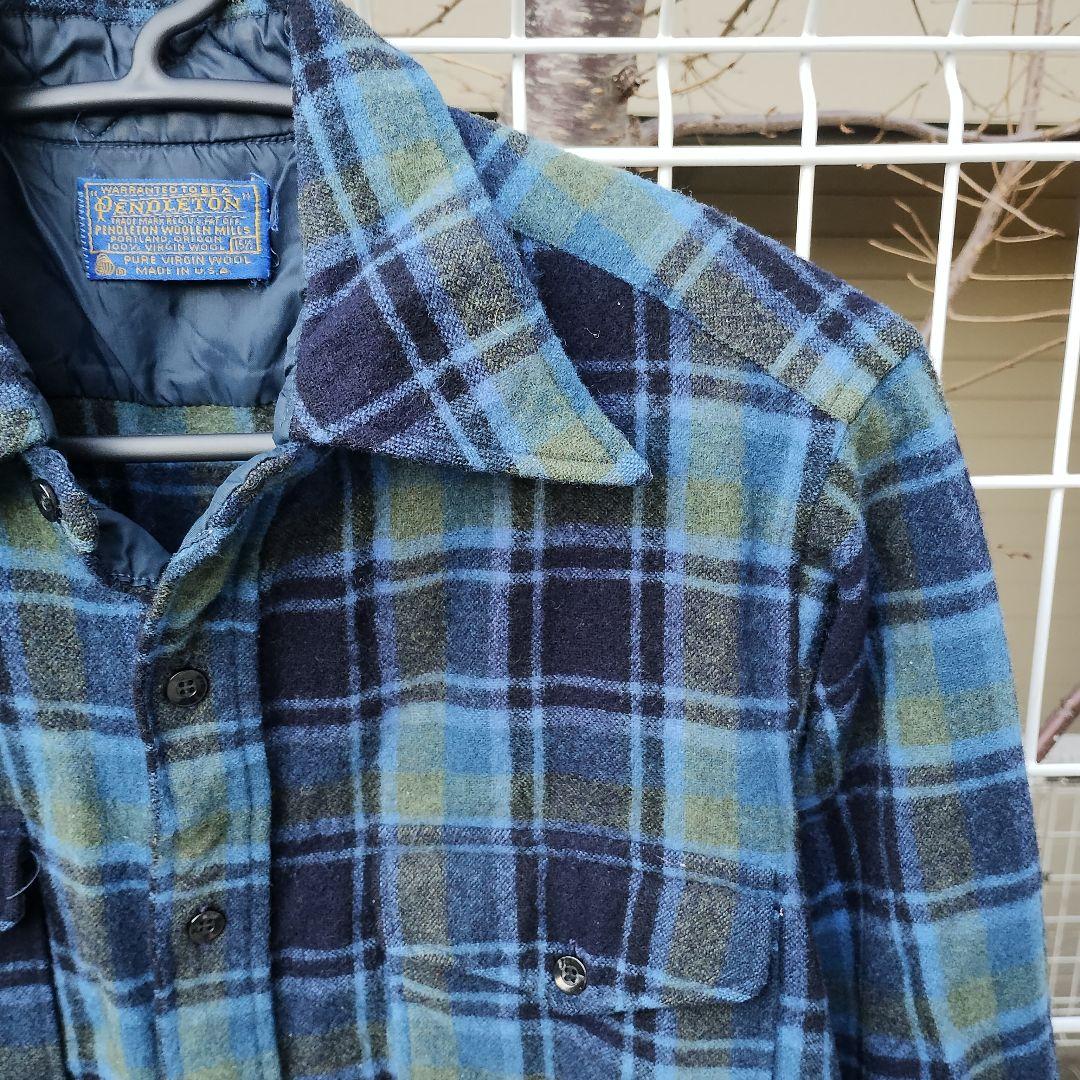キ*ル様 Pendleton ウール 長袖シャツ カリフォルニアサーフ配色チェッ