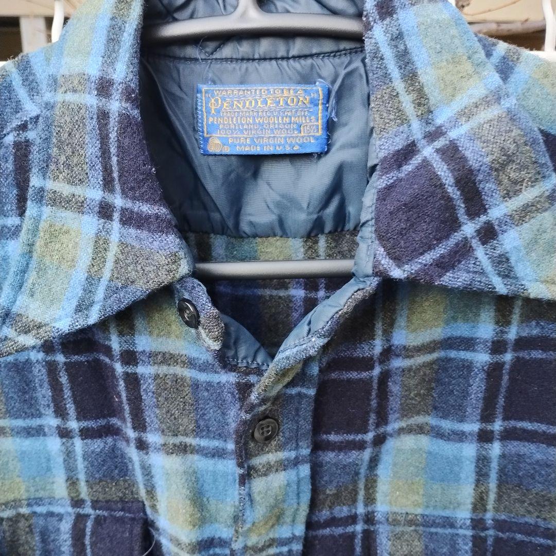 キ*ル様 Pendleton ウール 長袖シャツ カリフォルニアサーフ配色チェッ