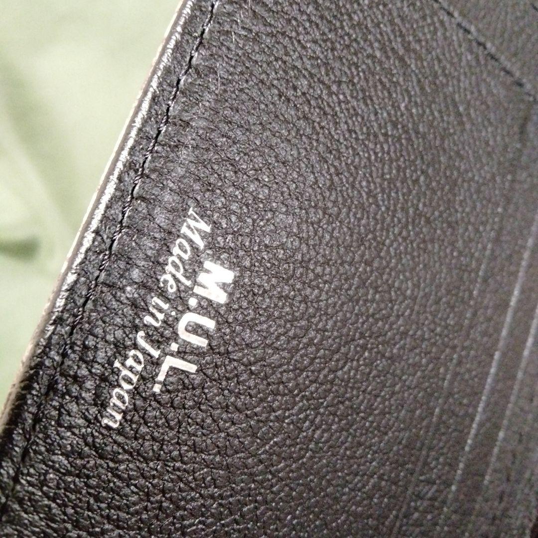 新品未使用 M.U.L.ハーフラウンドウォレット ブラウンパイソン型押し