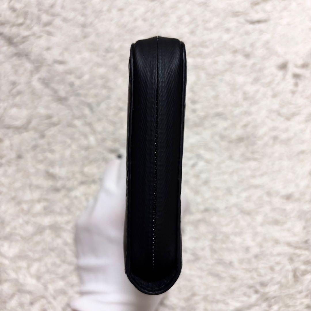 【現行品】 美品 GUCCI 長財布 ラウンドファスナー ラバー GG ブラック