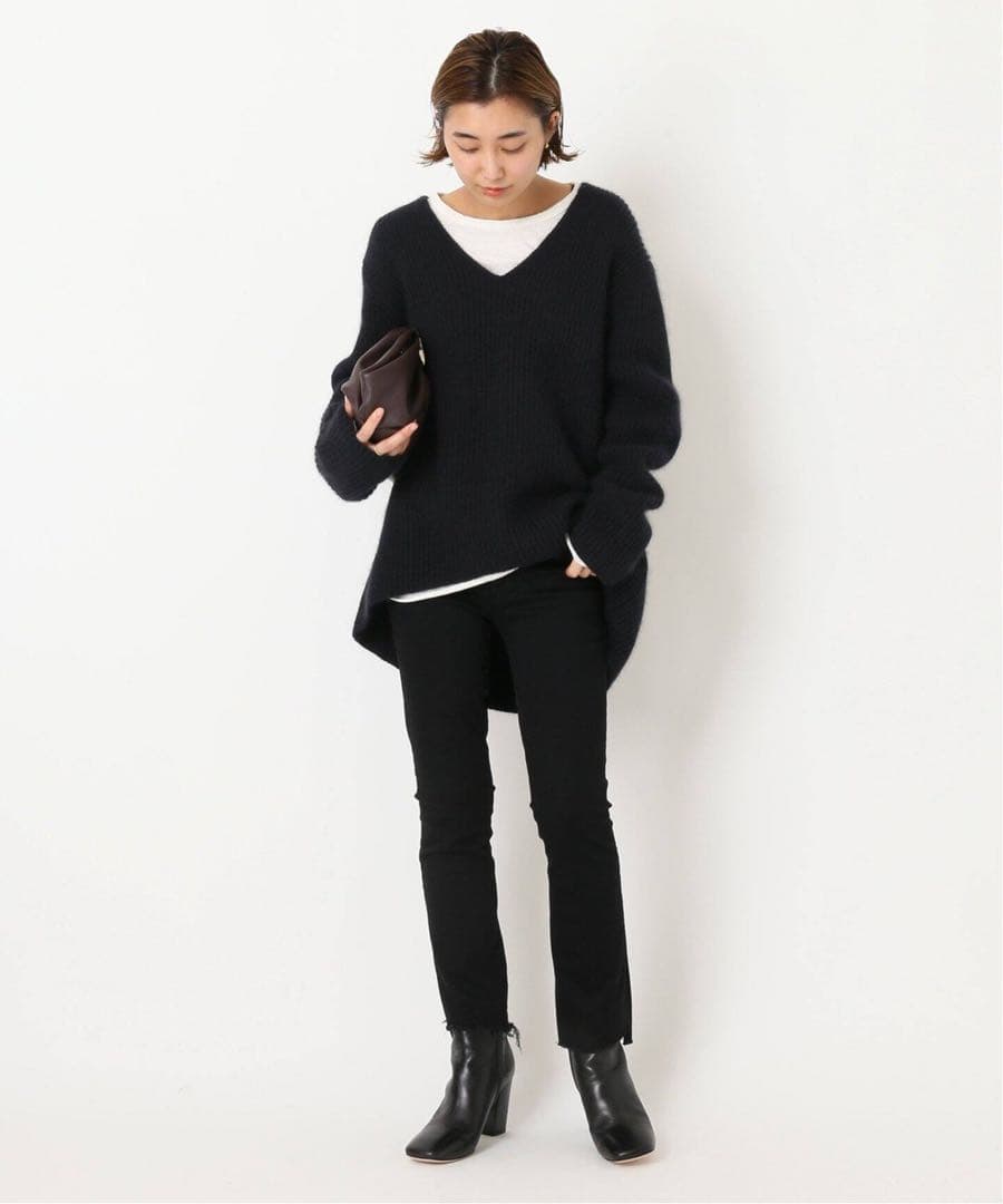【超美品】Deuxieme Classe COZY Vネックニット ブラック
