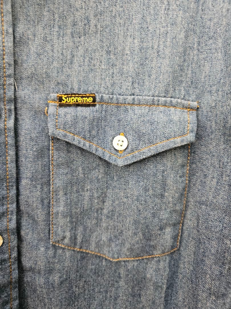 Supreme ls タンガリーシャツ L