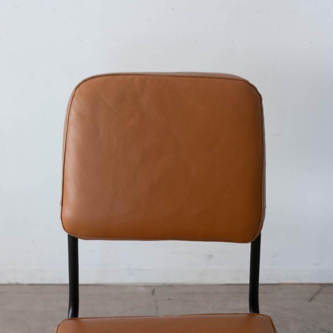 ダイニングチェア 本革　アイアン