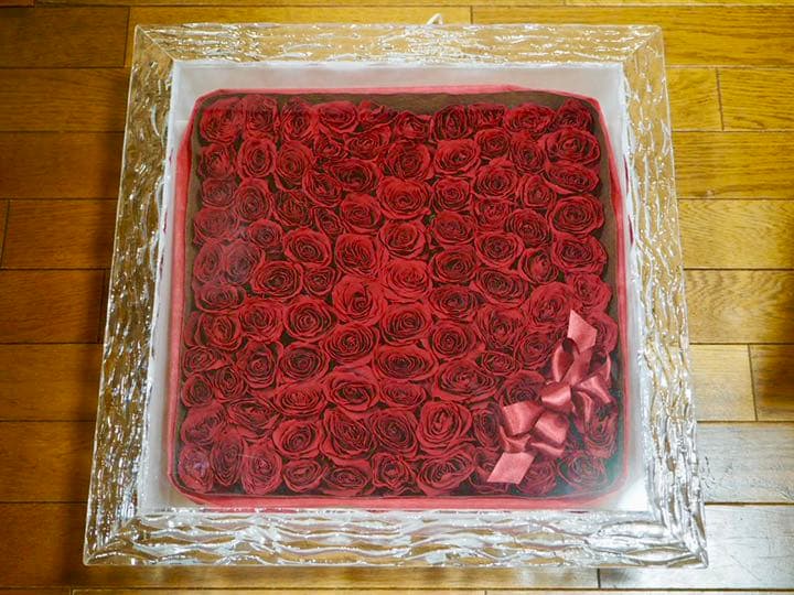 プロポーズ 薔薇 リゾットフラワー 特注 オリジナル 婚約 インテリアにも