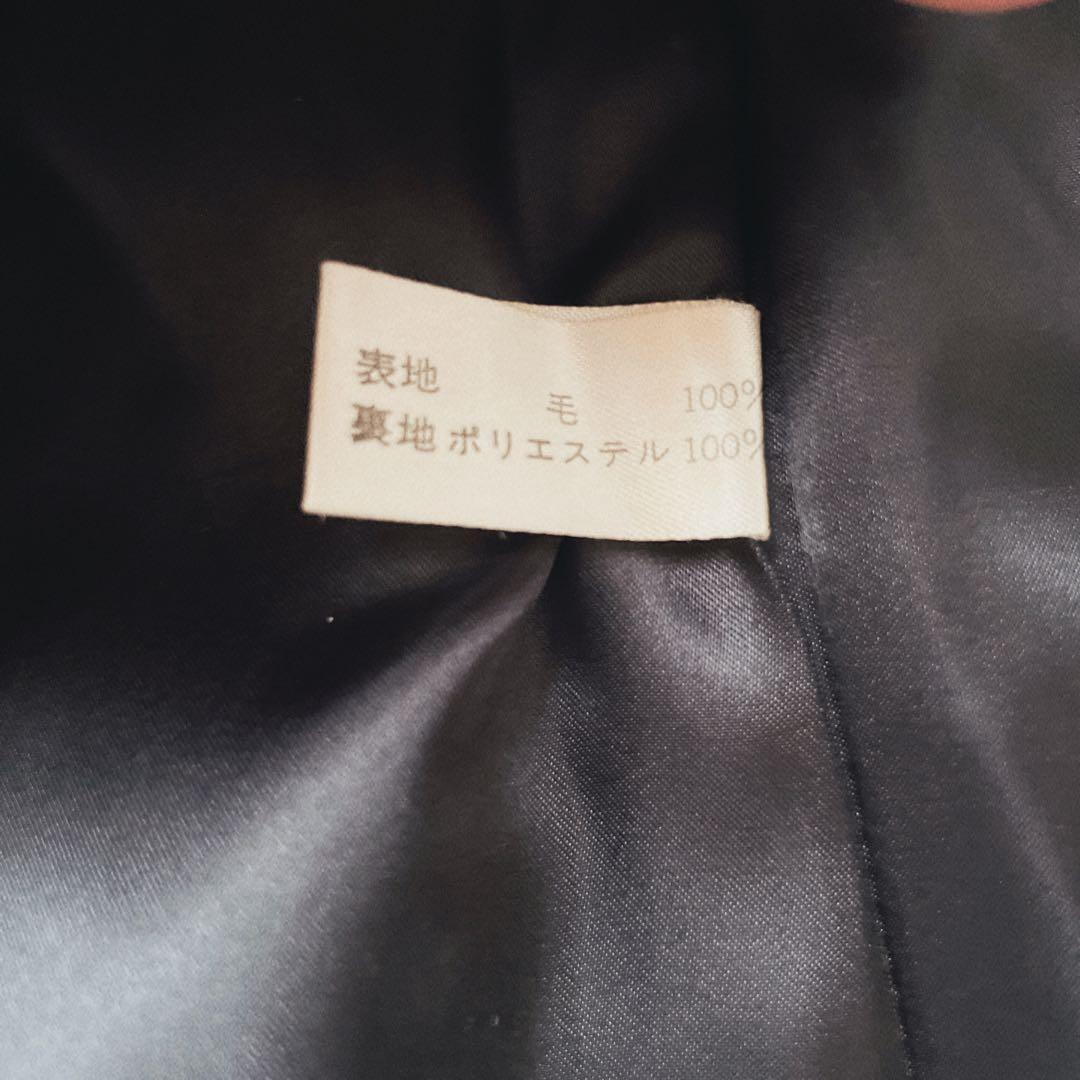 Chloé 90'sウール100％ ベルト付ロングコート黒 M ヴィンテージ
