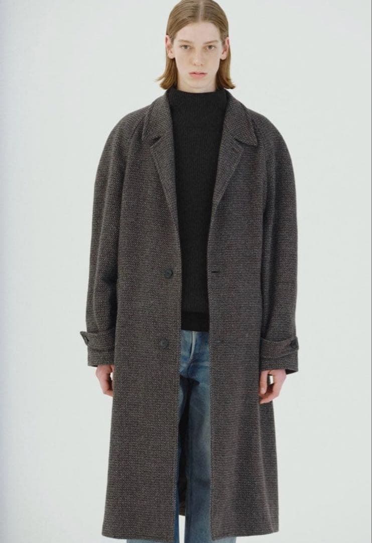 AURALEE アルパカウールシルクツイードステンカラーコート 25A/W