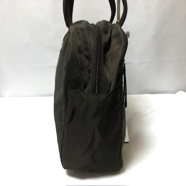 PRADA ナイロン プラダ ナイロンバック ハンドバッグ 三角ロゴ ブラウン