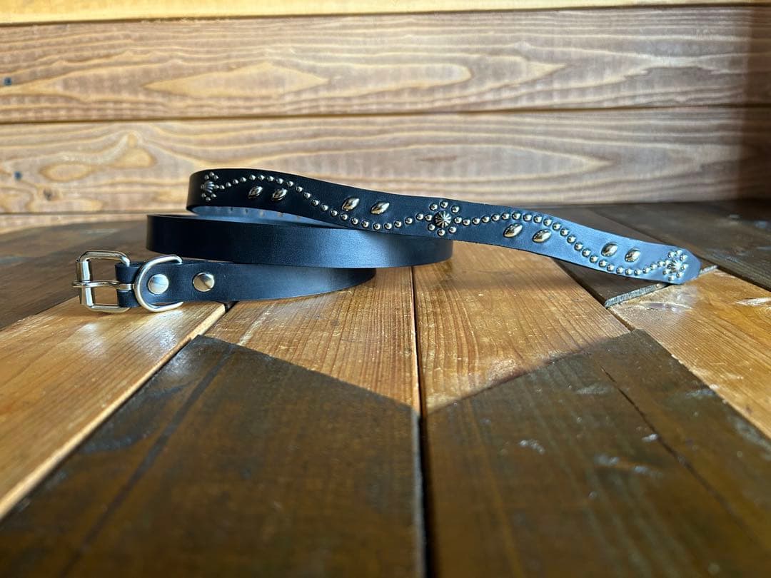 スタッズナローベルト18mm幅ダブルリーフhtcナロー好き