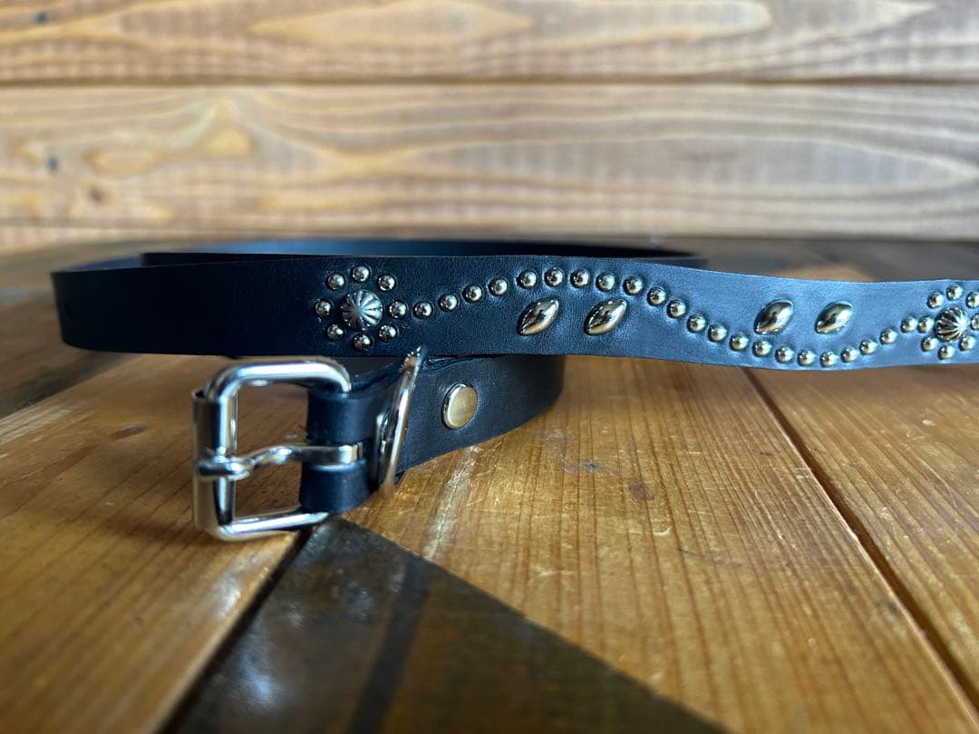 スタッズナローベルト18mm幅ダブルリーフhtcナロー好き