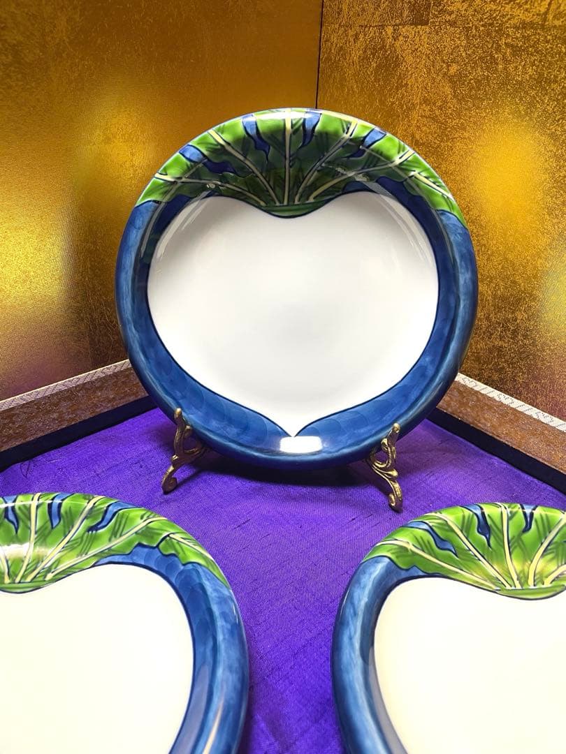 有田焼　源右衛門　かぶ 染錦蕪絵　銘々皿　5枚セット