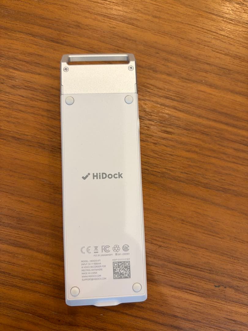 【美品】HiDock P1 AIボイスレコーダー White ホワイト