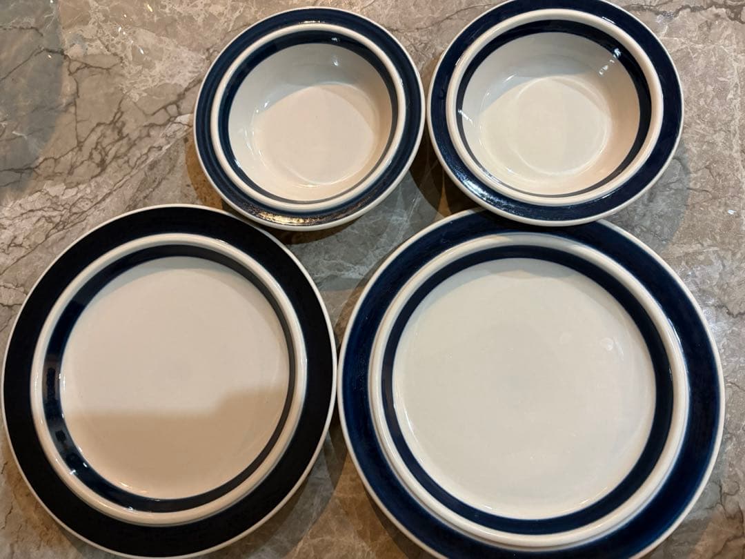 【セット売り】ARABIA ヴィンテージ アネモネ 4枚セット