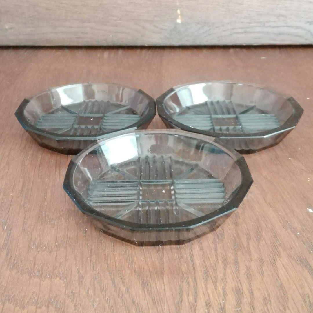 ガラスコースター各種　11枚　昭和レトロ　富士山　幾何学文様