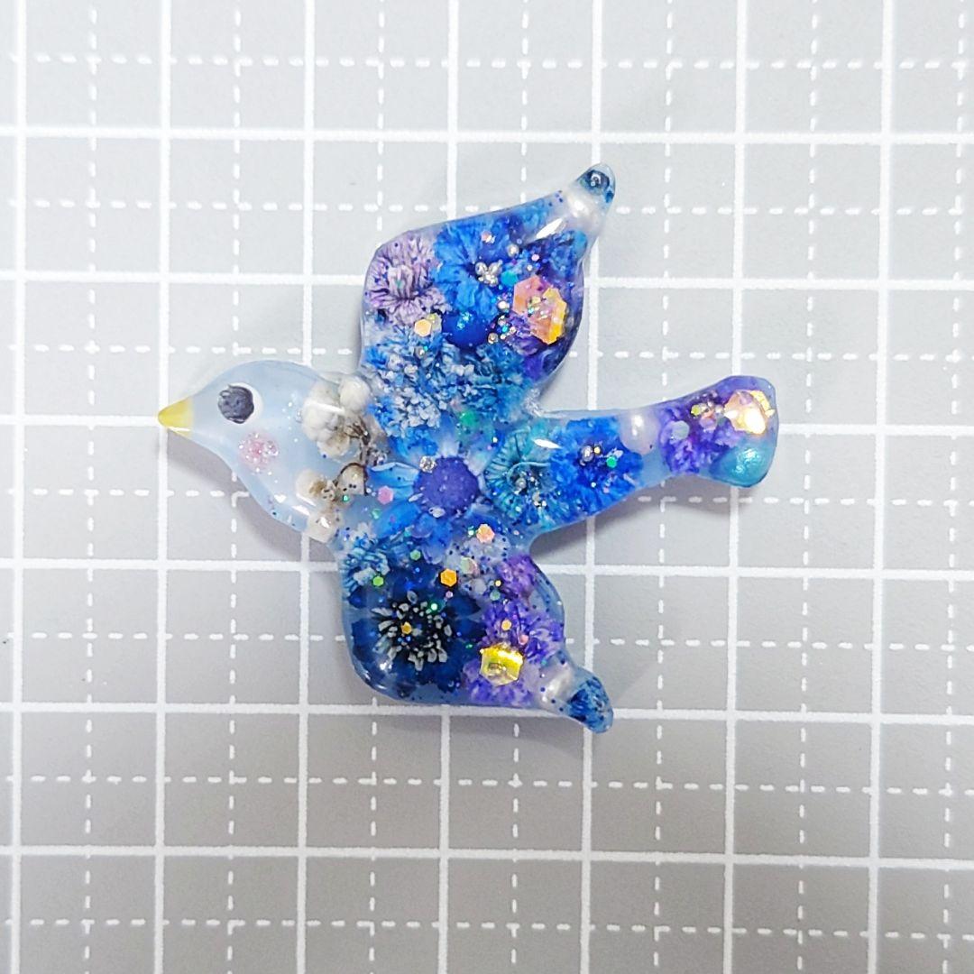レジン　猫　鳥　ヘアゴム　ブローチ　ポニーフック　No.300