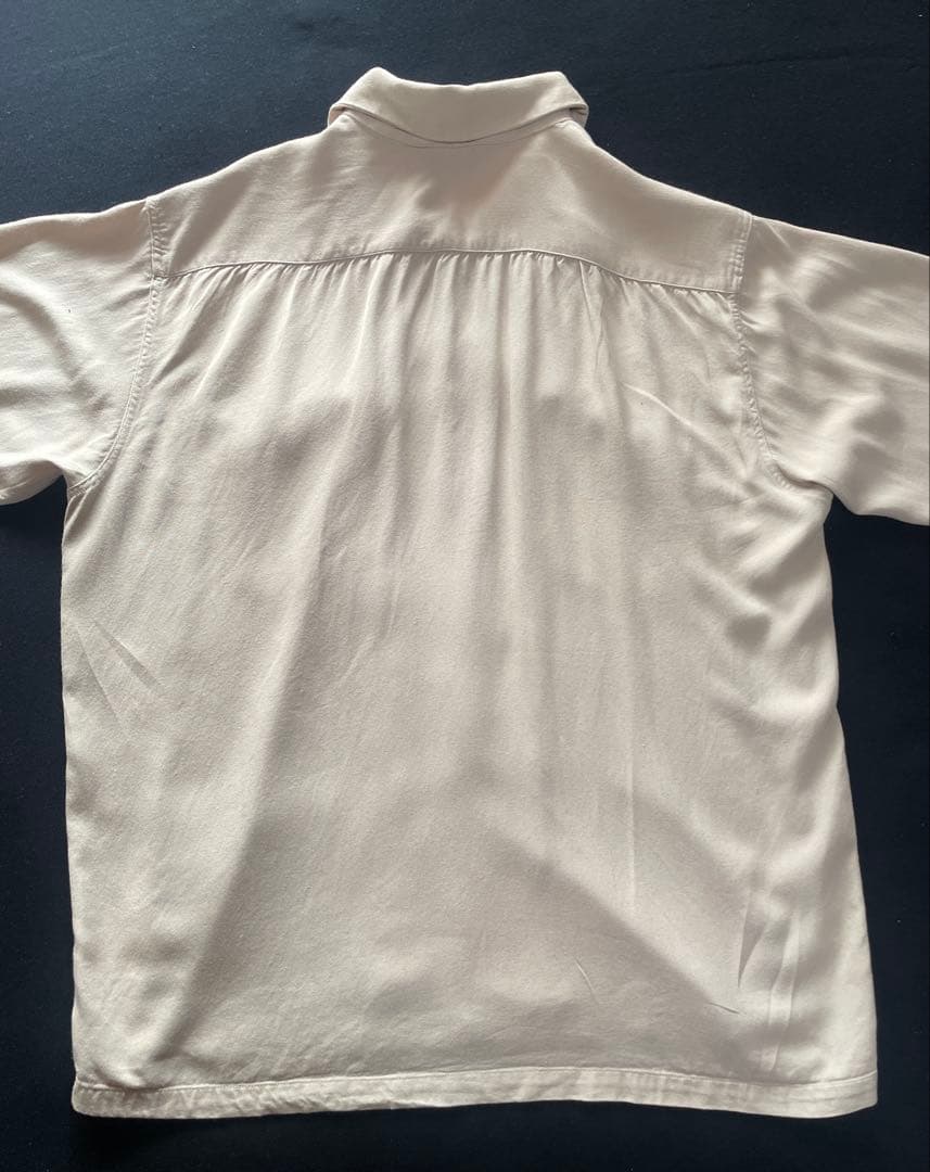 50's PILGRIM サンドベージュ レーヨンシャツ