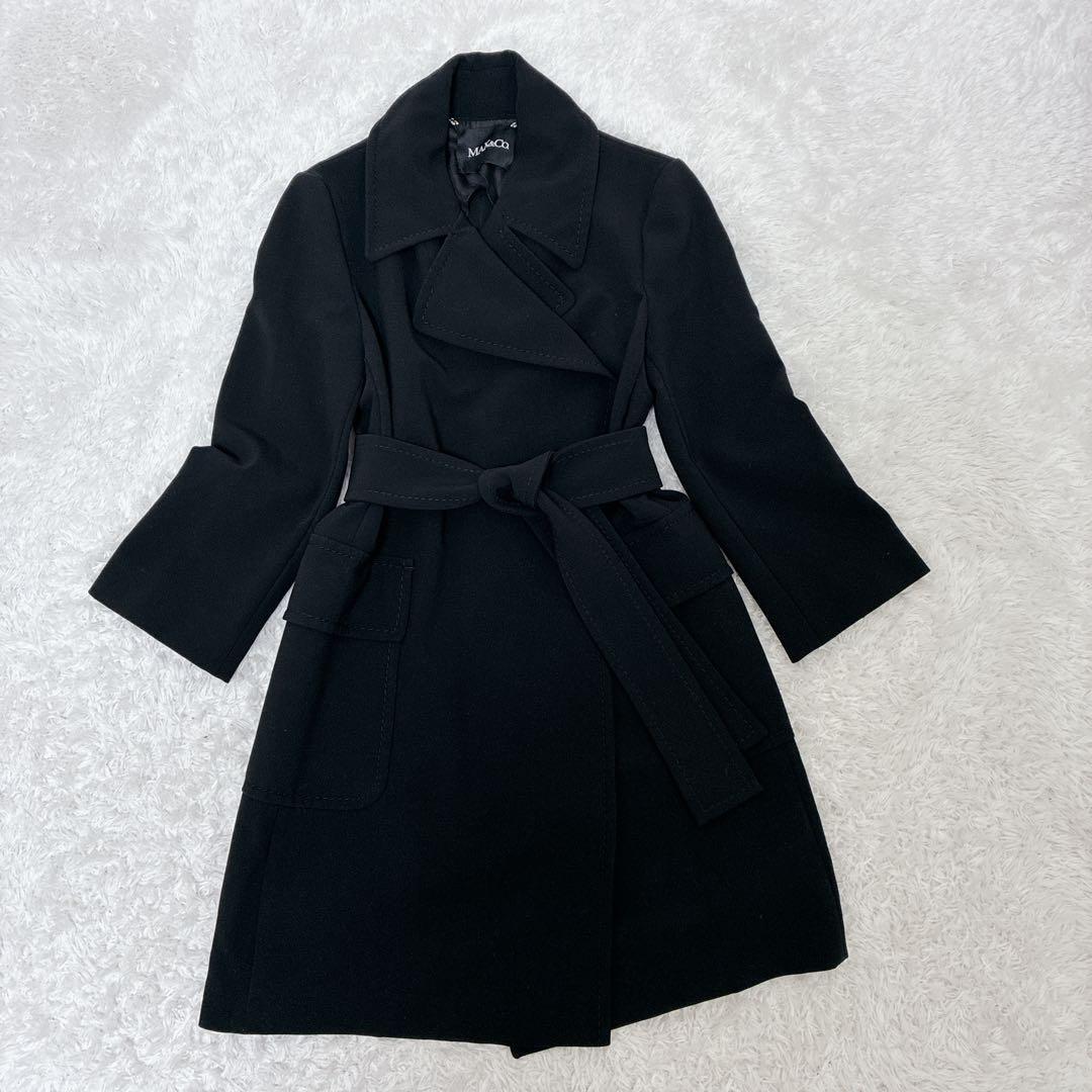 【MAX&Co】ラップコート ベルテッドコート ロングコート ストレッチ ベルト