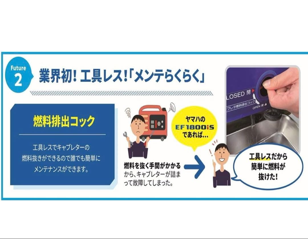 Yamaha EF1800IS ポータブル発電機